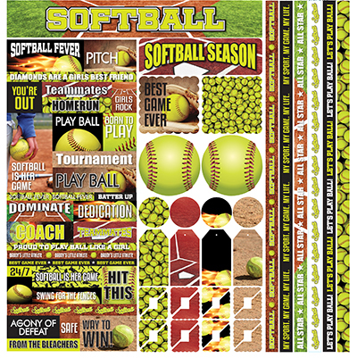 Softball Collection: Softball 12x12 Multi Sticker