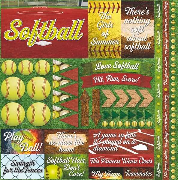 The Softball Collection 2 12x12 Elements Sticker