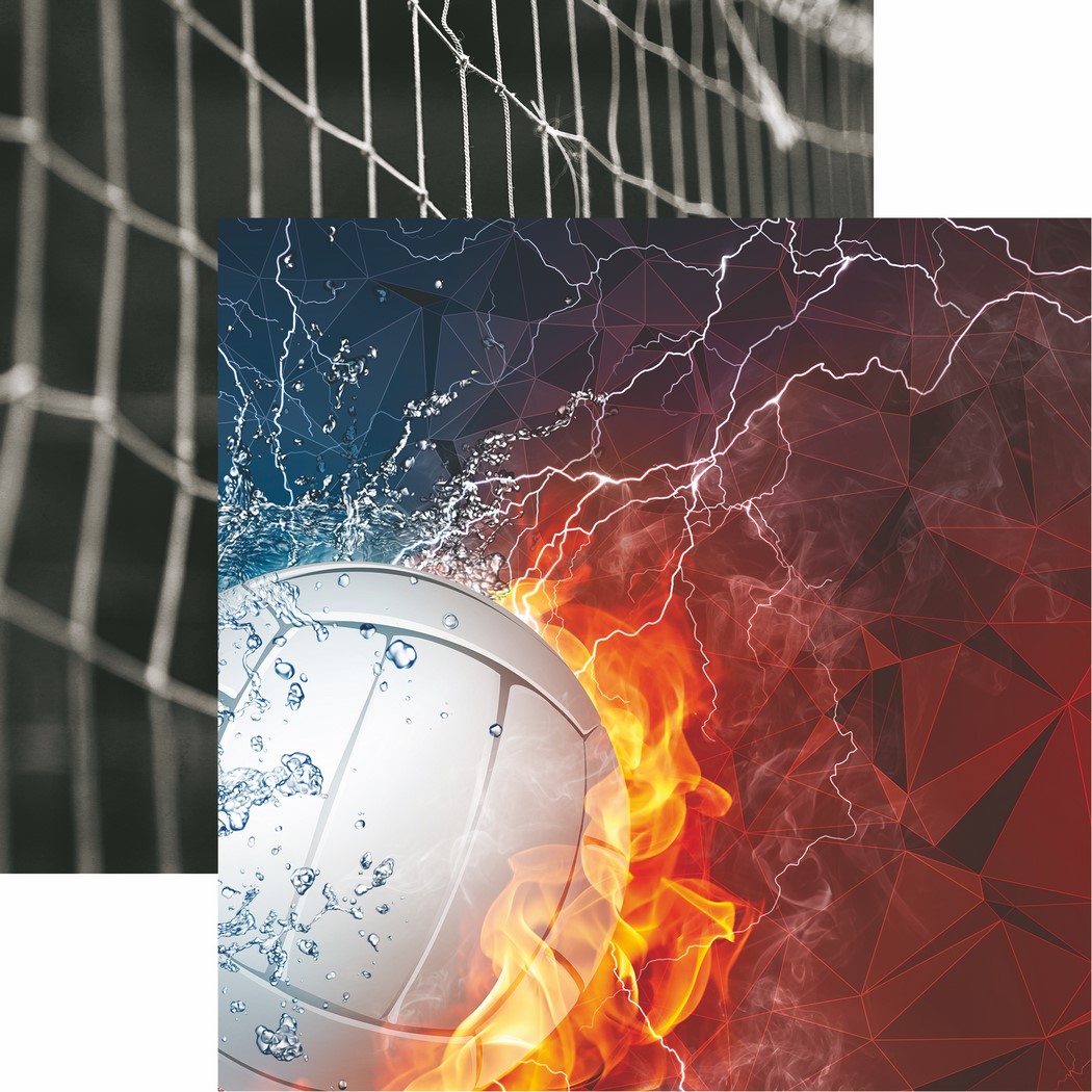 The Volleyball Collection 2: Fire & Ice Scrapbook Paper