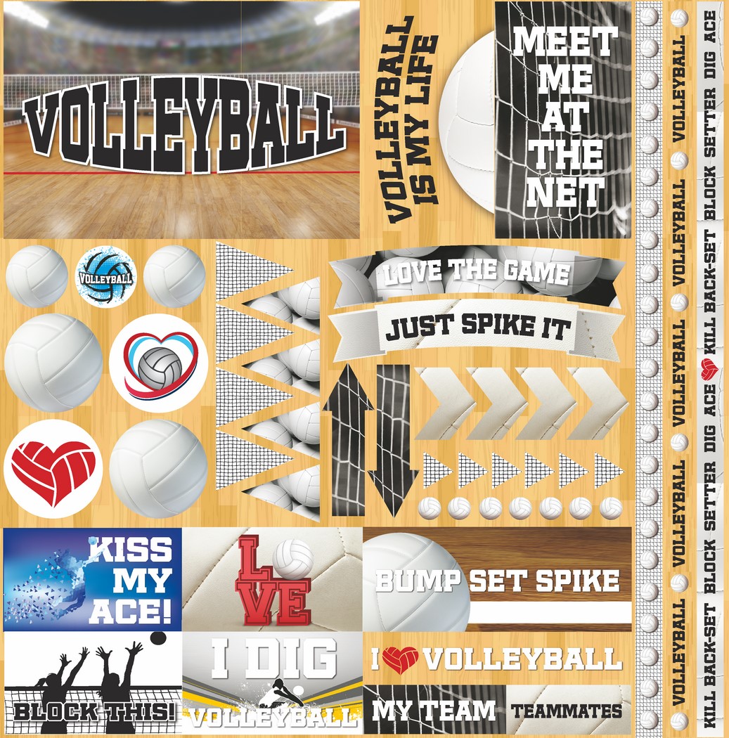The Volleyball Collection 2 12x12 Elements Sticker