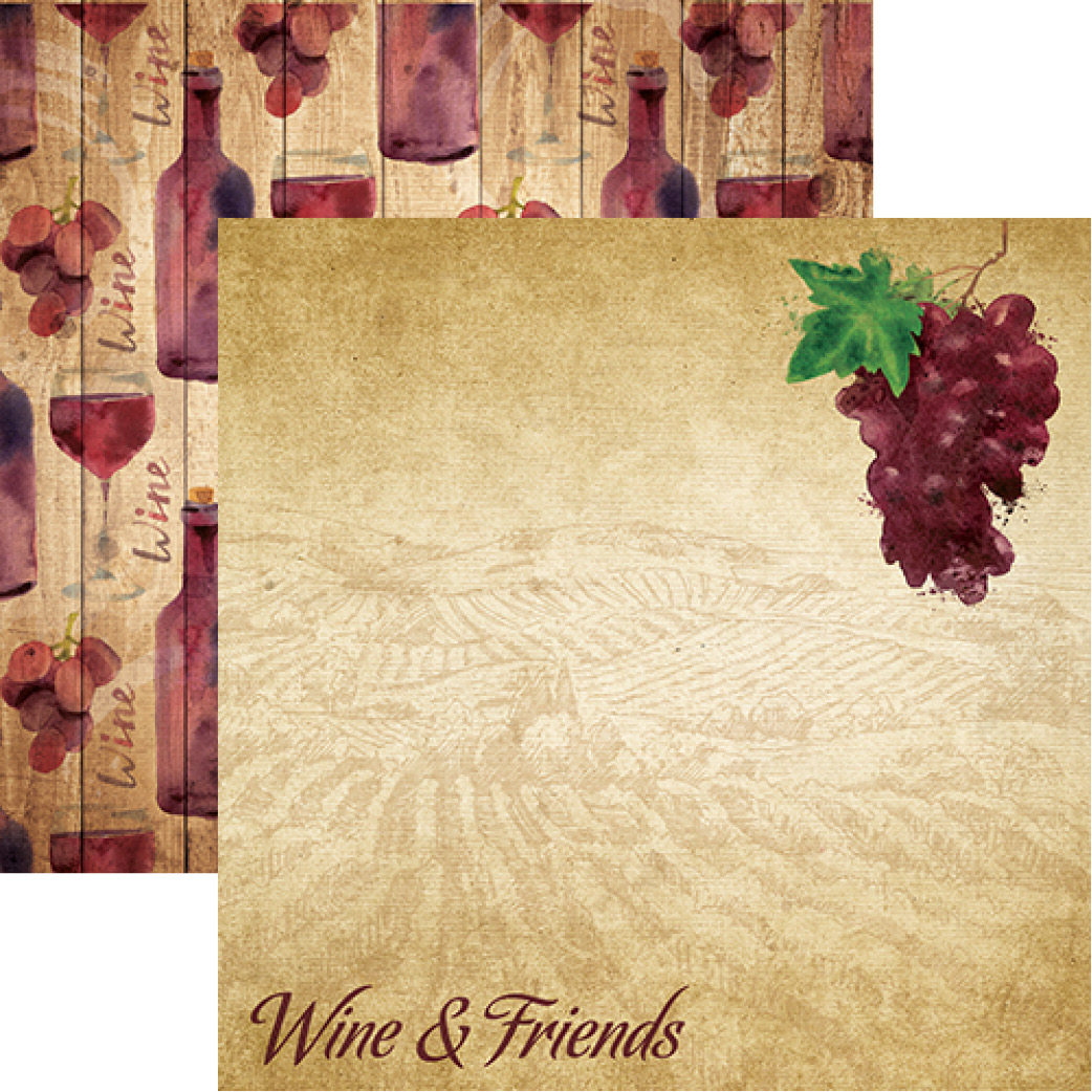 Winery Collection: Wine & Friends Double-Sided Paper