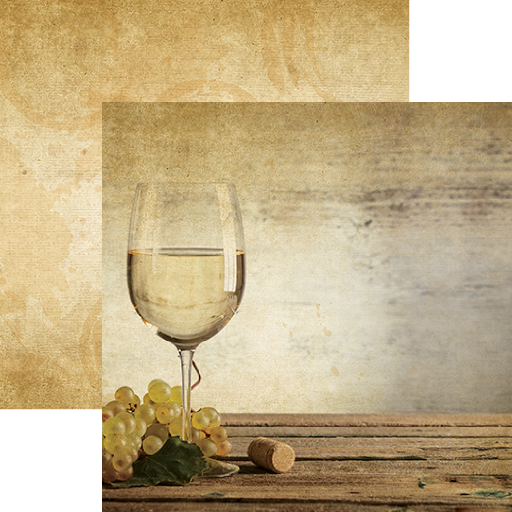 Winery Collection: White Wine Double-Sided Paper