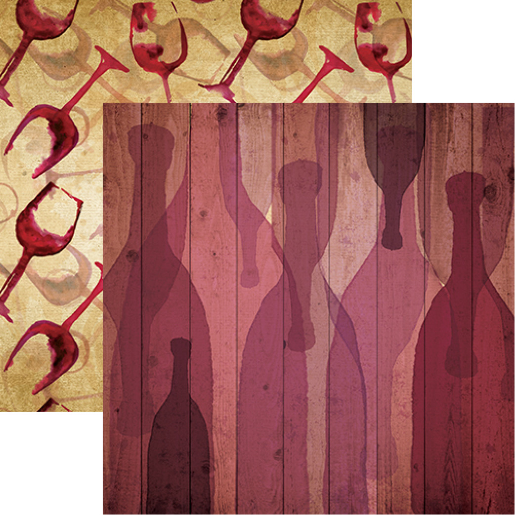 Winery Collection: A Bottle of Red Double-Sided Paper
