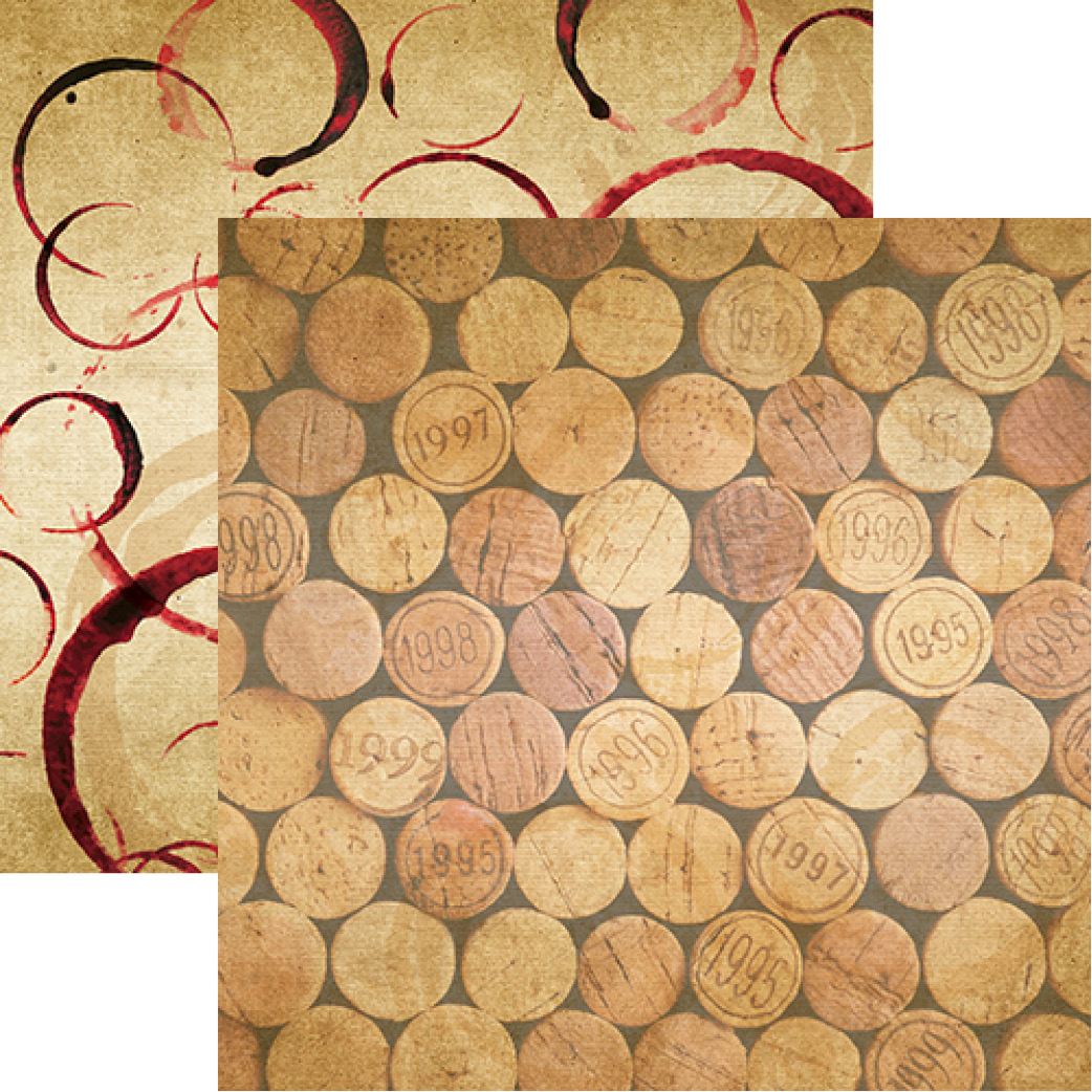 Winery Collection: Wine Corks Double-Sided Paper