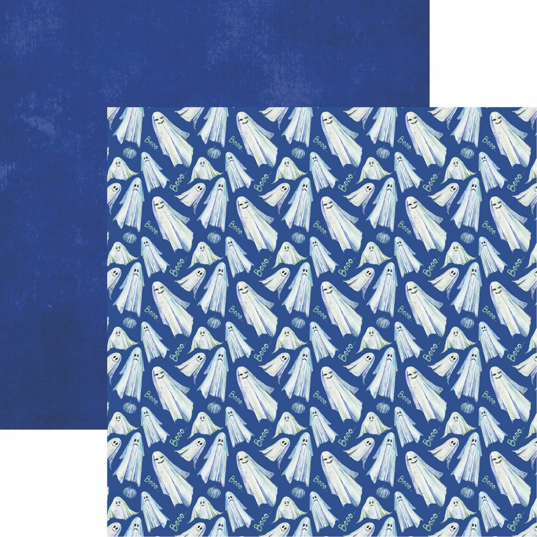 Watercolor Halloween: Booo Scrapbook Paper
