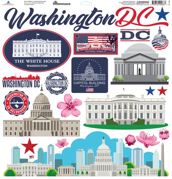 Washington DC 12x12 Sticker