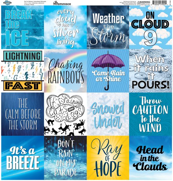 Weather The Storm 12x12 Poster Sticker