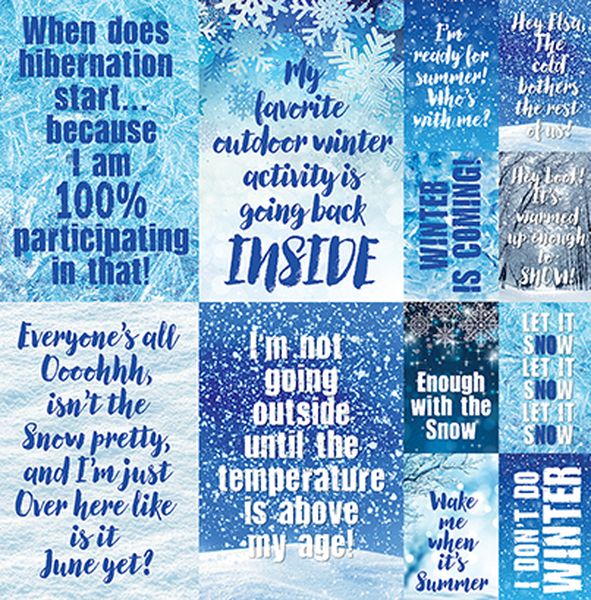 Winter is Coming: 12x12 Poster Sticker