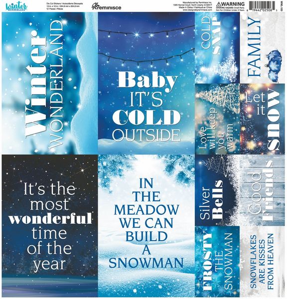 Winter Wonderland 12x12 Poster Sticker