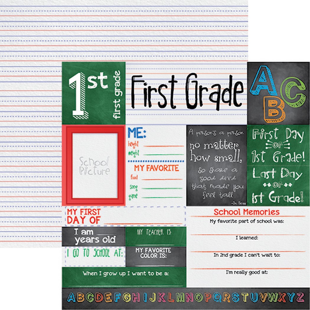 You've Been Schooled: 1st Grade Scrapbook Paper