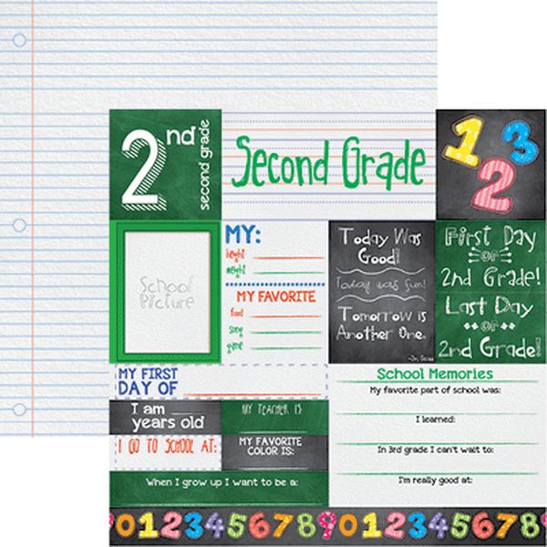 You've Been Schooled: 2nd Grade Scrapbook Paper