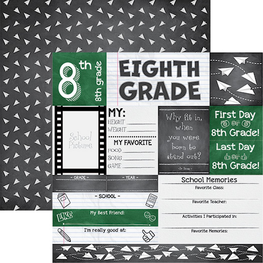 You've Been Schooled: 8th Grade Scrapbook Paper