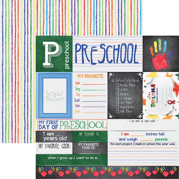 You've Been Schooled: Preschool Scrapbook Paper