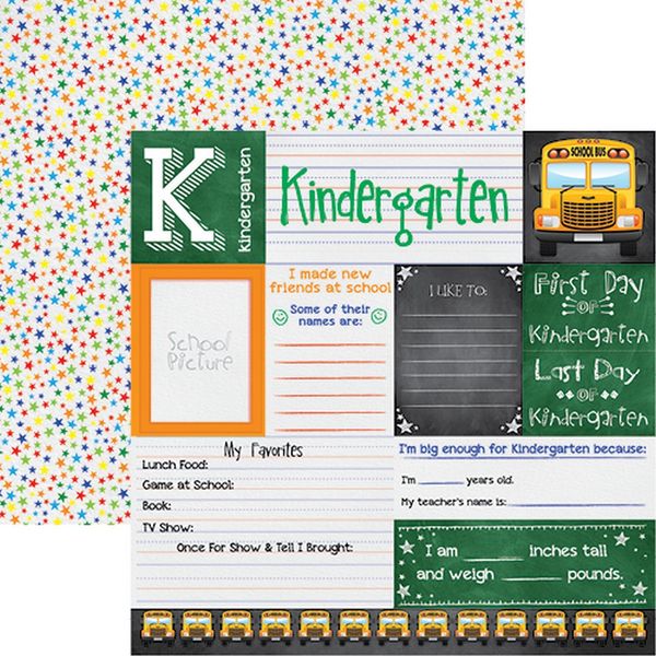 You've Been Schooled: Kindergarten Scrapbook Paper