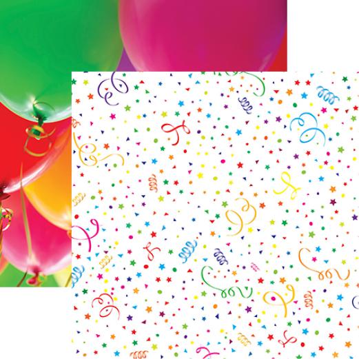 It's Party Time: Confetti Celebration Double-Sided Paper