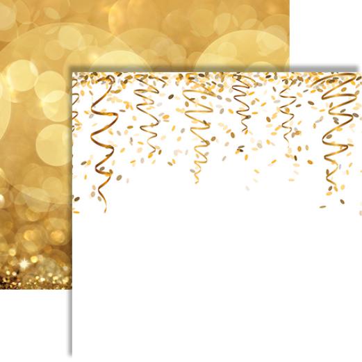 It's Party Time: Glitering Gold Double-Sided Paper