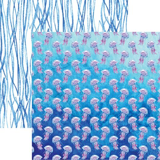 Seaside: Watercolor Jellyfish Double-Sided Paper