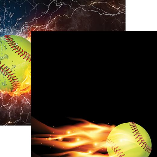 Softball Collection: Softball on Fire! Double-Sided Paper