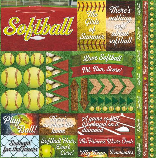 Softball Scrapbooking Supplies Page 3