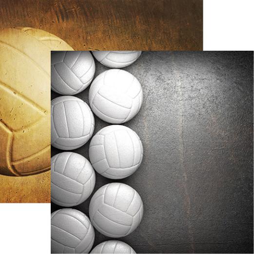 Volleyball Collection: Volleyball Border Double-Sided Paper