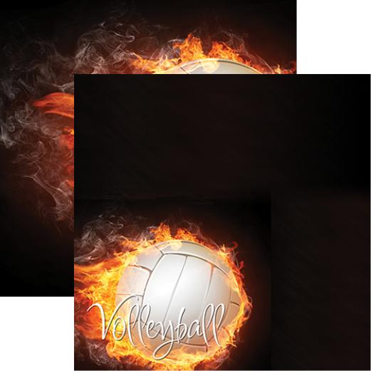 Volleyball Collection: Volleyball on Fire! Double-Sided Paper