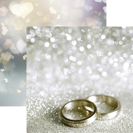 Wedding Day: Wedding Rings Double-Sided Paper