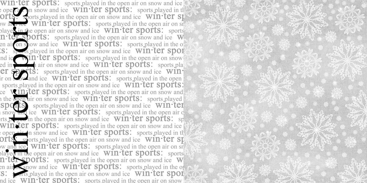 Winter Sports Paper - Defining Winter Sports