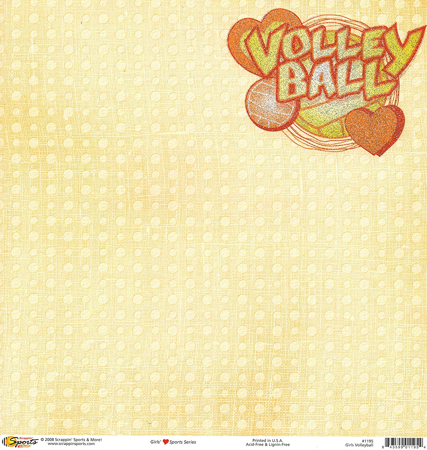 Girls Sports' Series: Girls Volleyball Scrapbook Paper