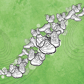 Sports Head On Paper - Cross Country