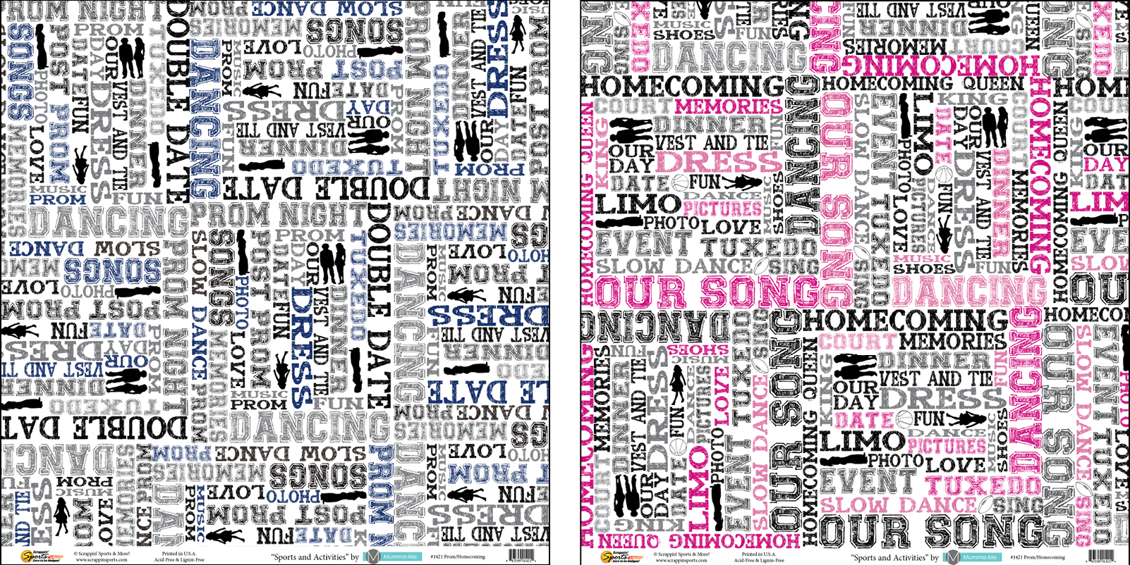 Sports & Activities - Prom/Homecoming Scrapbooking Paper