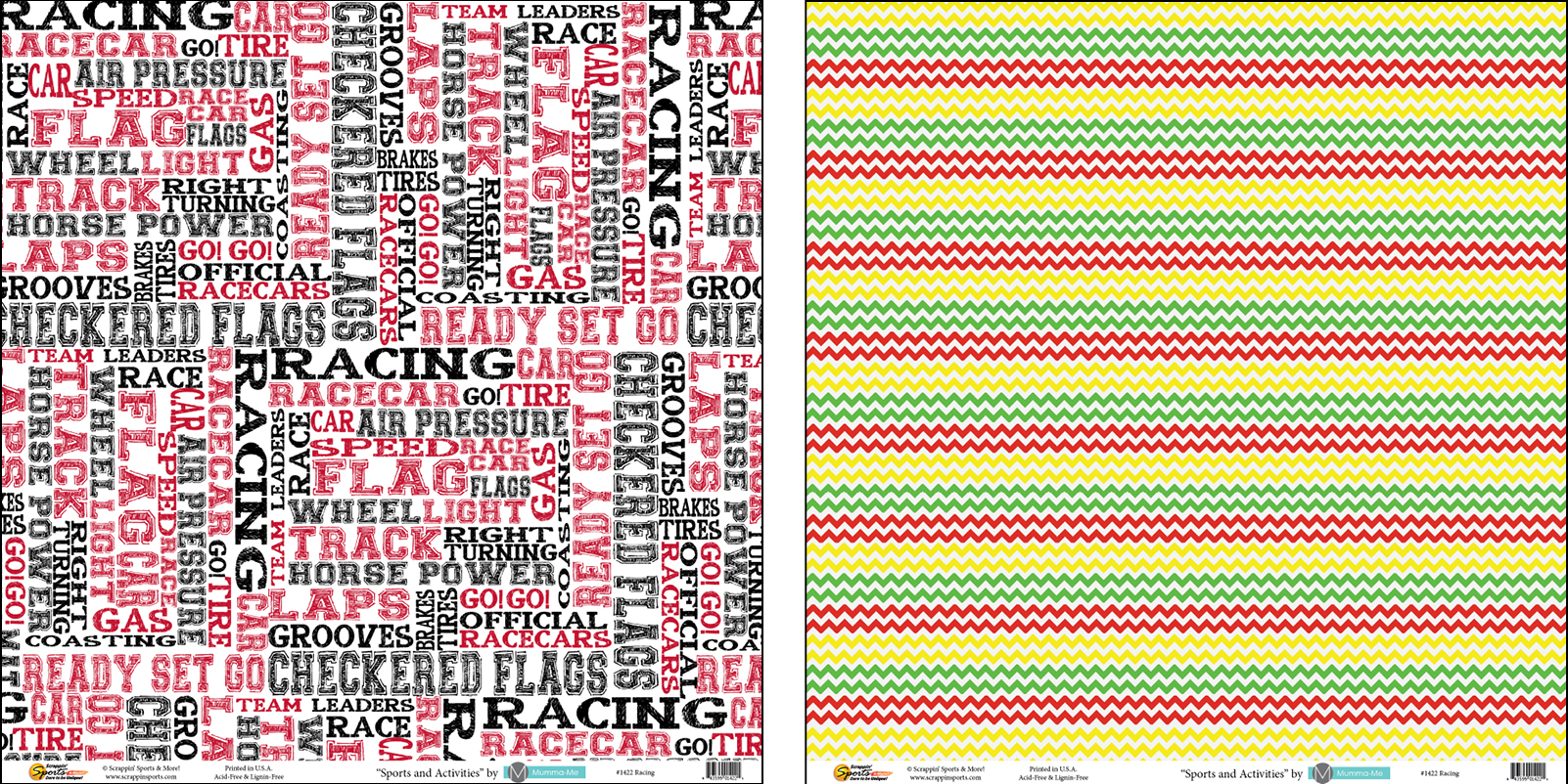 Sports & Activities - Racing Scrapbooking Paper
