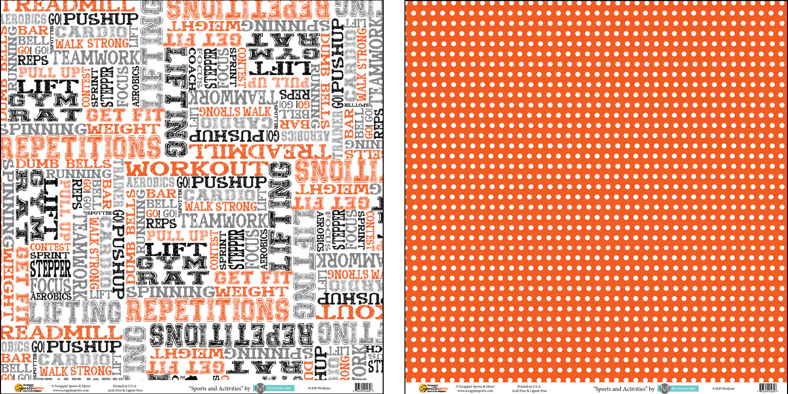 Sports & Activities - Workout Scrapbooking Paper