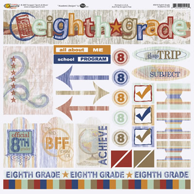 Academics: Eighth Grade Stickers