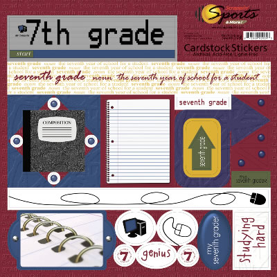 School Years Stickers - Defining 7th Grade