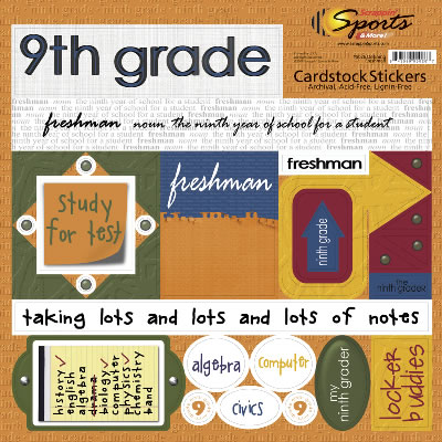 School Years Stickers - Defining 9th Grade