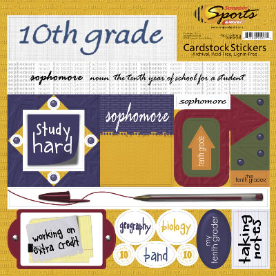 School Years Stickers - Defining 10th Grade