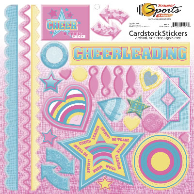 Girls Cheer Cardstock Stickers