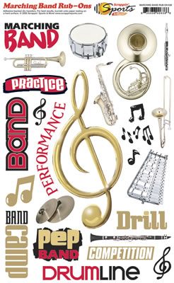 Band Rub-Ons - Marching Band