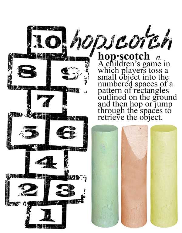 Playground Rub-Ons - Hopscotch