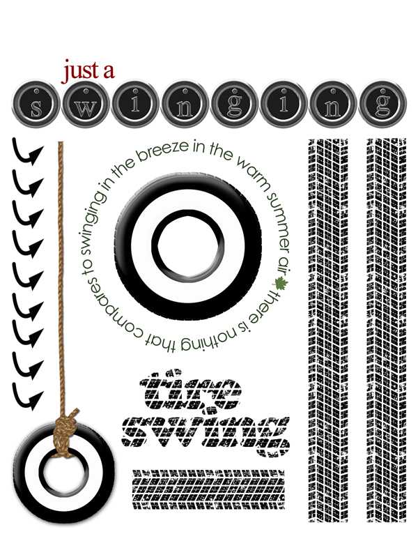 Playground Rub-Ons - Just a Swinging