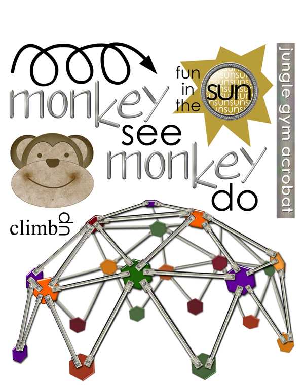 Playground Rub-Ons - Climbing