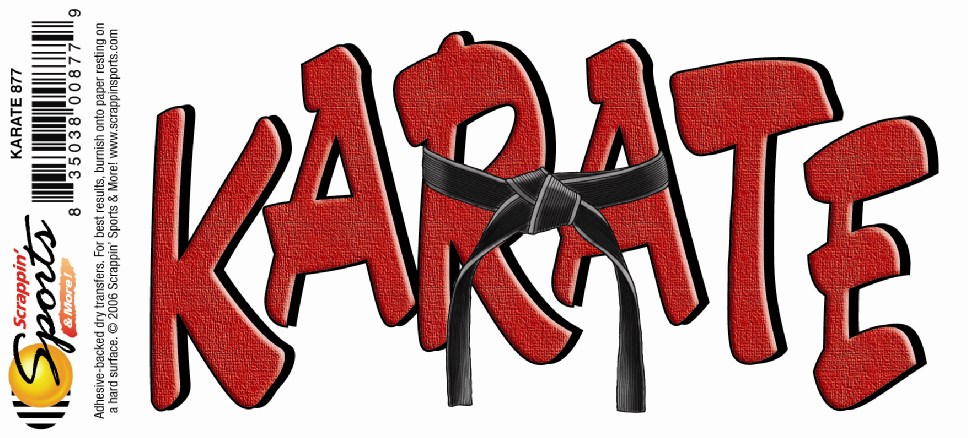 Martial Arts Rub-Ons - Karate Title