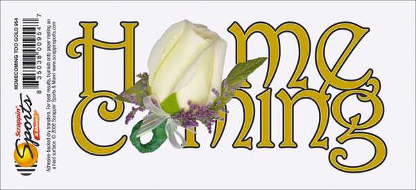 School Dances Rub-Ons - Homecoming Too Gold