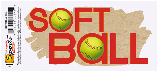 Softball Rub-Ons - Softball Title