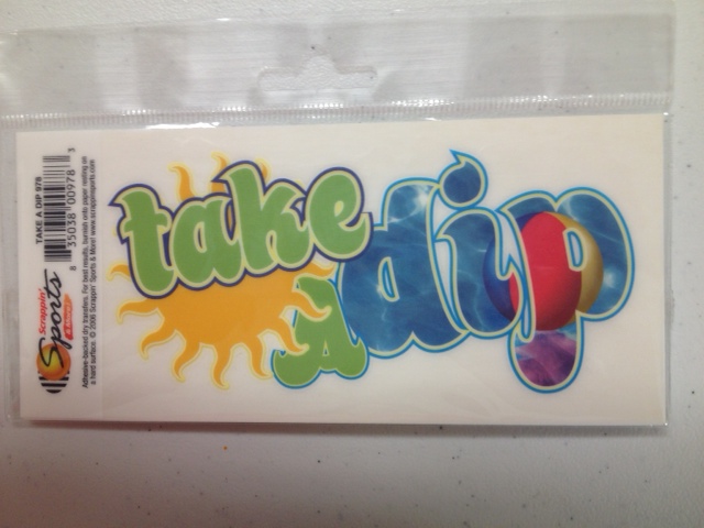 Swimming Rub-Ons - Take a Dip Title