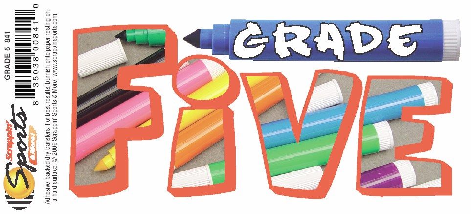 School Rub-Ons - Grade Five