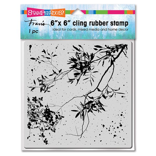 Cling Wispy Branches 6 X 6 Rubber Stamp