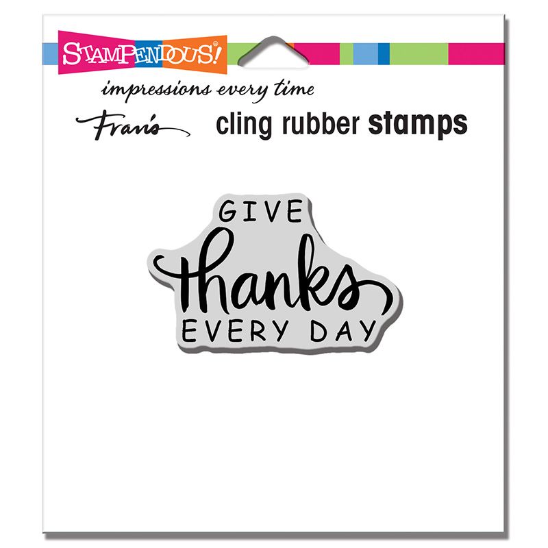 Cling Daily Thanks Rubber Stamp