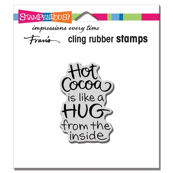 Cling Cocoa Hug Rubber Stamp