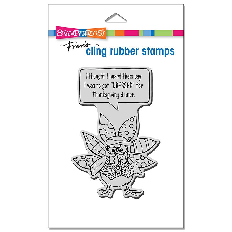 Cling Dressed Turkey Rubber Stamp